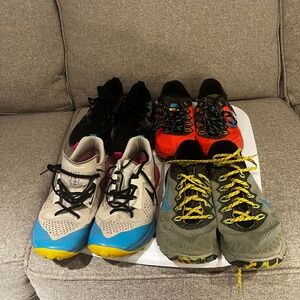 Lot of Nike and New Balance trail running shoes/Neutral/Sizes: 11 and 11.5